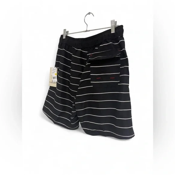 U.S. Polo Assn. black striped swim shorts Size M - Picture 3 of 4